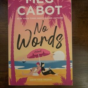 No Words by Meg Cabot with Author Signed Name Plate